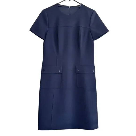 Elie Tahari Women's Black Short Sleeve Jaelyn Dress Size 6 - Picture 3 of 15